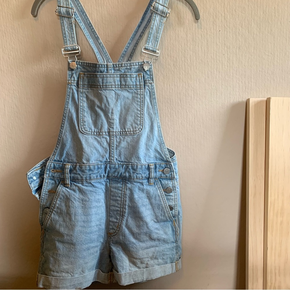 BDG Light Blue Denim Overalls